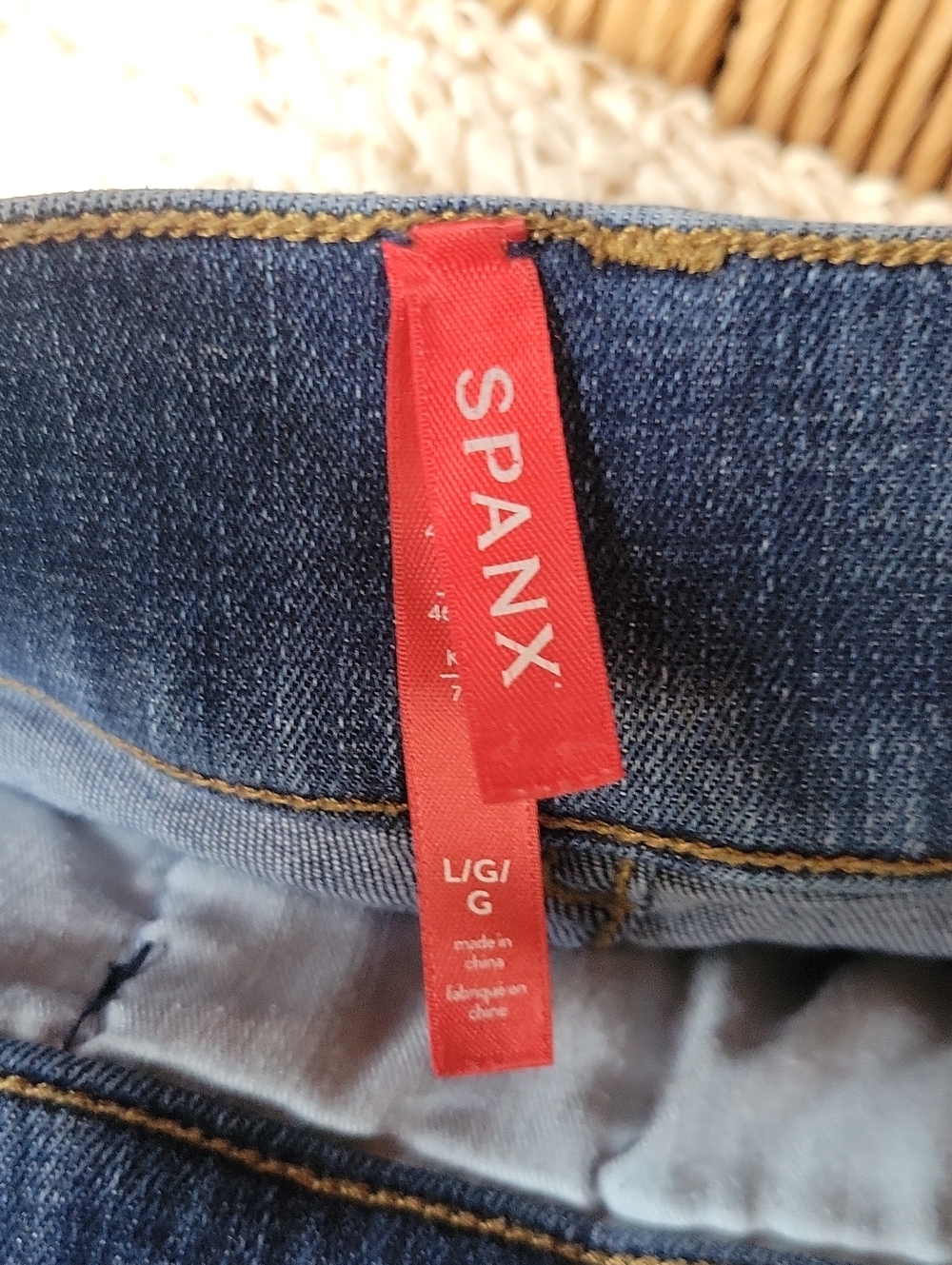 Spanx bootcut jeans/jeggings, blue, size L - Picture 5 of 10